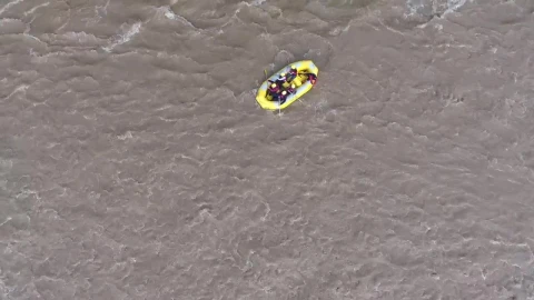 Stock Video An In Inflatable Yellow Boat Sailing In The Rapid Rivers Live Wallpaper For PC - Free Live Wallpaper
