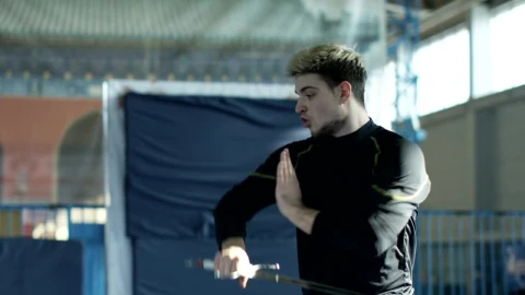 Stock Video An Athlete Training With A Sword Live Wallpaper For PC - Free Live Wallpaper