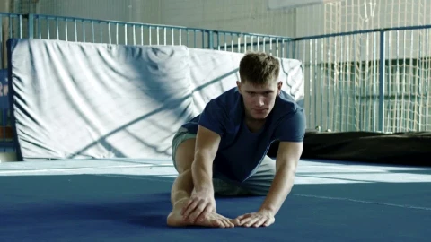 Stock Video An Athlete Stretching In The Gym Live Wallpaper For PC - Free Live Wallpaper