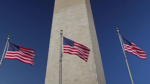 Stock Video American Flags At The Washington Monument Live Wallpaper For PC - Free Live Wallpaper