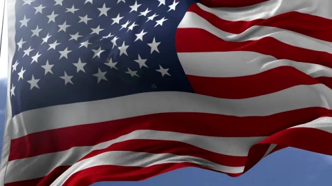 Stock Video American Flag Waves In Slow Motion While Zooming Out Live Wallpaper For PC - Free Live Wallpaper