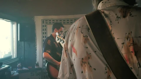 Stock Video Amateur Guitarists Rehearsing Live Wallpaper For PC - Free Live Wallpaper