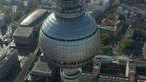 Stock Video Alexanderplatz Tv Tower Aerial High View Live Wallpaper For PC - Free Live Wallpaper