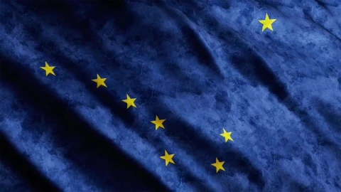 Stock Video Alaska State Waving Flag Texture Live Wallpaper For PC - Free Live Wallpaper
