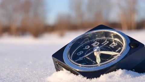 Stock Video Alarm Clock In The Snow Live Wallpaper For PC - Free Live Wallpaper