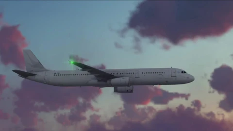 Stock Video Airplane Traveling In The Sky Among The Clouds Live Wallpaper For PC - Free Live Wallpaper