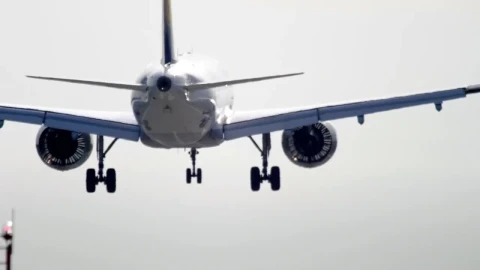 Stock Video Airplane Lands And Wheels Make Smoke Live Wallpaper For PC - Free Live Wallpaper