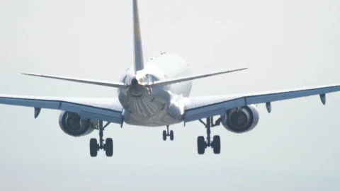Stock Video Airplane Landing Rear View Live Wallpaper For PC - Free Live Wallpaper