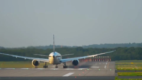 Stock Video Airplane From Behind Going Through The Airport Track Live Wallpaper For PC - Free Live Wallpaper