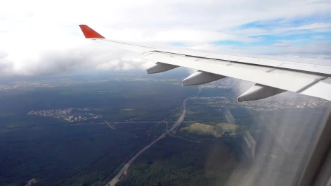 Stock Video Airplane Flying Avobe Tropical City Live Wallpaper For PC - Free Live Wallpaper