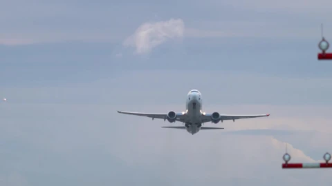 Stock Video Airplane Crossing The Cloudy Sky Live Wallpaper For PC - Free Live Wallpaper