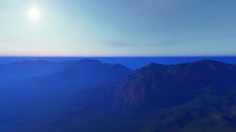 Stock Video Air Travel Over A Mountain Range At Dawn d Live Wallpaper For PC - Free Live Wallpaper