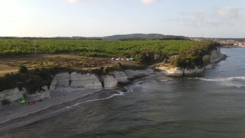 Stock Video Air Tour A Coast With A Forest And Camp Live Wallpaper For PC - Free Live Wallpaper