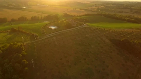 Stock Video Agriculture Fields And Country House During Sunset Live Wallpaper For PC - Free Live Wallpaper