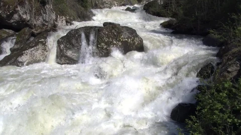 Stock Video Agresive Rapids In The River In Slow Motion Live Wallpaper For PC - Free Live Wallpaper