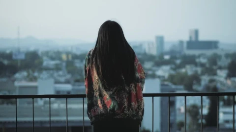 Stock Video A Young Womans Portrait On A Balcony Live Wallpaper For PC - Free Live Wallpaper