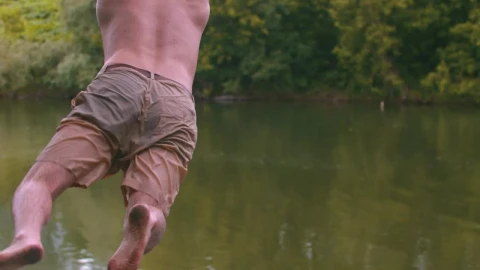 Stock Video A Young Man On A Swing And Dives Into The Live Wallpaper For PC - Free Live Wallpaper