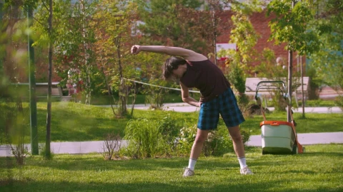 Stock Video A Young Man Flexing In The Park Live Wallpaper For PC - Free Live Wallpaper