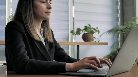 Stock Video A Woman Working With Her Laptop Live Wallpaper For PC - Free Live Wallpaper