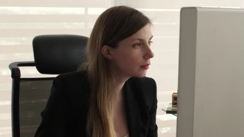Stock Video A Woman Working In Her Office Live Wallpaper For PC - Free Live Wallpaper