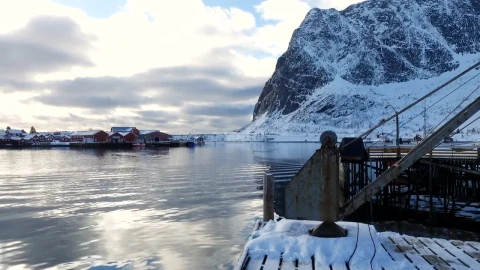 Stock Video A Woman Taking A Photo Of A Snowy Mountain Live Wallpaper For PC - Free Live Wallpaper