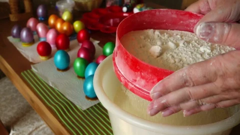 Stock Video A Woman Stirs Flour In The Kitchen Live Wallpaper For PC - Free Live Wallpaper