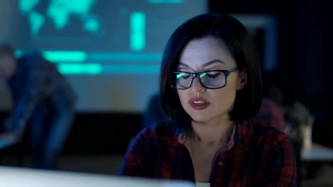 Stock Video A Woman Feeling Tired At The Office Live Wallpaper For PC - Free Live Wallpaper