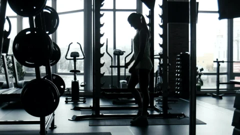 Stock Video A Woman Doing Squats In The Gym Live Wallpaper For PC - Free Live Wallpaper