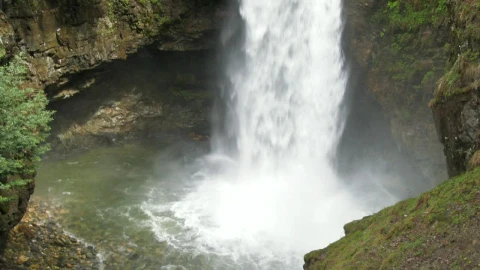 Stock Video A Waterfall Surrounded By Mossy Rocks Live Wallpaper For PC - Free Live Wallpaper