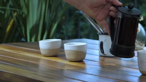 Stock Video A Waiter Serves Coffee To A Customer Live Wallpaper For PC - Free Live Wallpaper
