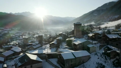 Stock Video A Town Covered In Snow Live Wallpaper For PC - Free Live Wallpaper