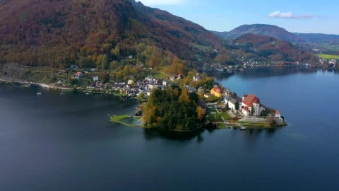 Stock Video A Small Town By The Lake Shore Live Wallpaper For PC - Free Live Wallpaper