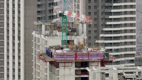 Stock Video A Skyscraper Under Construction Time Lapse Live Wallpaper For PC - Free Live Wallpaper