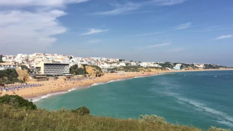 Stock Video A Sandy Beach With A White City Live Wallpaper For PC - Free Live Wallpaper