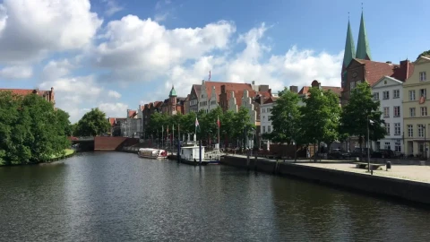 Stock Video A River And Beautiful Town In Germany Live Wallpaper For PC - Free Live Wallpaper