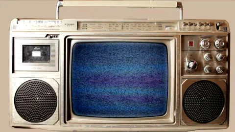 Stock Video A Retro Ghetto Blaster With Built In Television Live Wallpaper For PC - Free Live Wallpaper