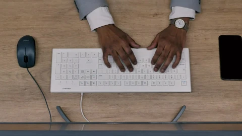 Stock Video A Persons Hands Typing On A Wifi Keyboard Live Wallpaper For PC - Free Live Wallpaper