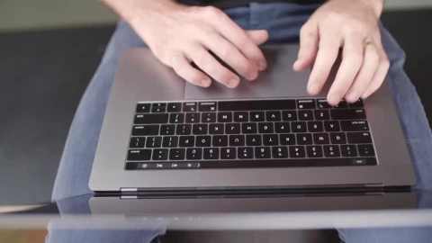 Stock Video A Person Typing On A Laptop Top View Live Wallpaper For PC - Free Live Wallpaper