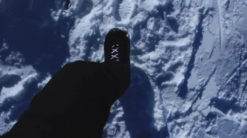 Stock Video A Person Walking On The Snow Live Wallpaper For PC - Free Live Wallpaper