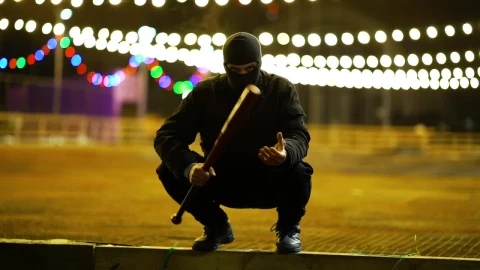 Stock Video A Menacing Thug With A Baseball Bat Live Wallpaper For PC - Free Live Wallpaper