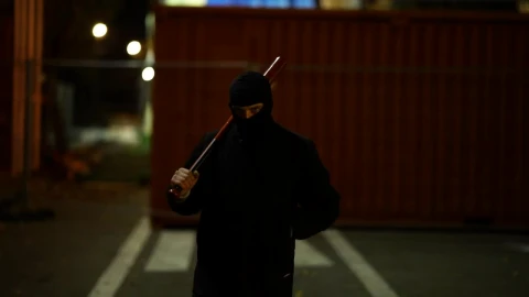 Stock Video A Menacing Gangster Walking With A Baseball Bat Live Wallpaper For PC - Free Live Wallpaper
