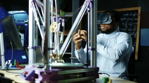 Stock Video A Man Working With Vr In The Workshop Live Wallpaper For PC - Free Live Wallpaper