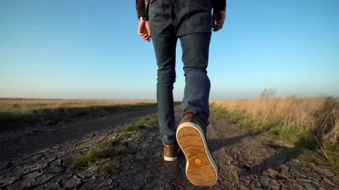 Stock Video A Man Walking On A Dirt Road Live Wallpaper For PC - Free Live Wallpaper