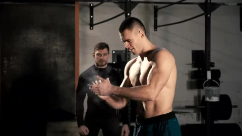 Stock Video A Man Training With Heavy Barbell In The Gym Live Wallpaper For PC - Free Live Wallpaper