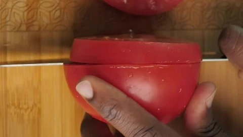 Stock Video A Man Slices A Tomato Live Wallpaper For PC - Free Live Wallpaper