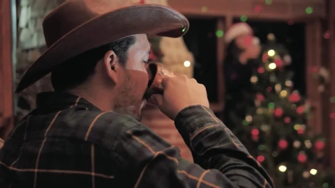 Stock Video A Man Receives A Christmas Gift Live Wallpaper For PC - Free Live Wallpaper