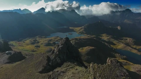 Stock Video A Man On Top Of A Mountain Peak Live Wallpaper For PC - Free Live Wallpaper