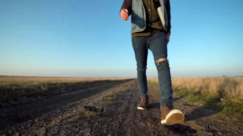 Stock Video A Man Is Walking On Rural Path Live Wallpaper For PC - Free Live Wallpaper