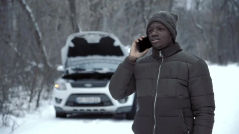 Stock Video A Man Calling Car Insurance For A Broken Car Live Wallpaper For PC - Free Live Wallpaper