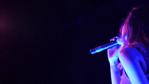 Stock Video A Long Haired Woman Singing On Stage Live Wallpaper For PC - Free Live Wallpaper